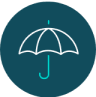 Icon of an umbrella