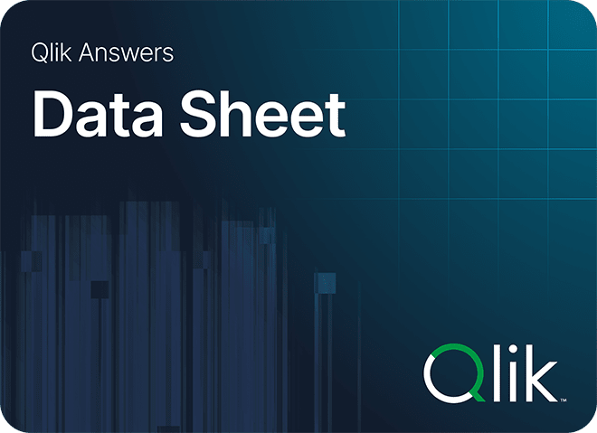 Qlik datasheet cover with Qlik logo