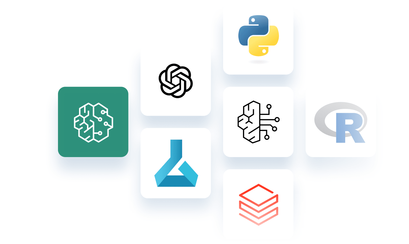 Various logos representing different technology brands that connect with Qlik products