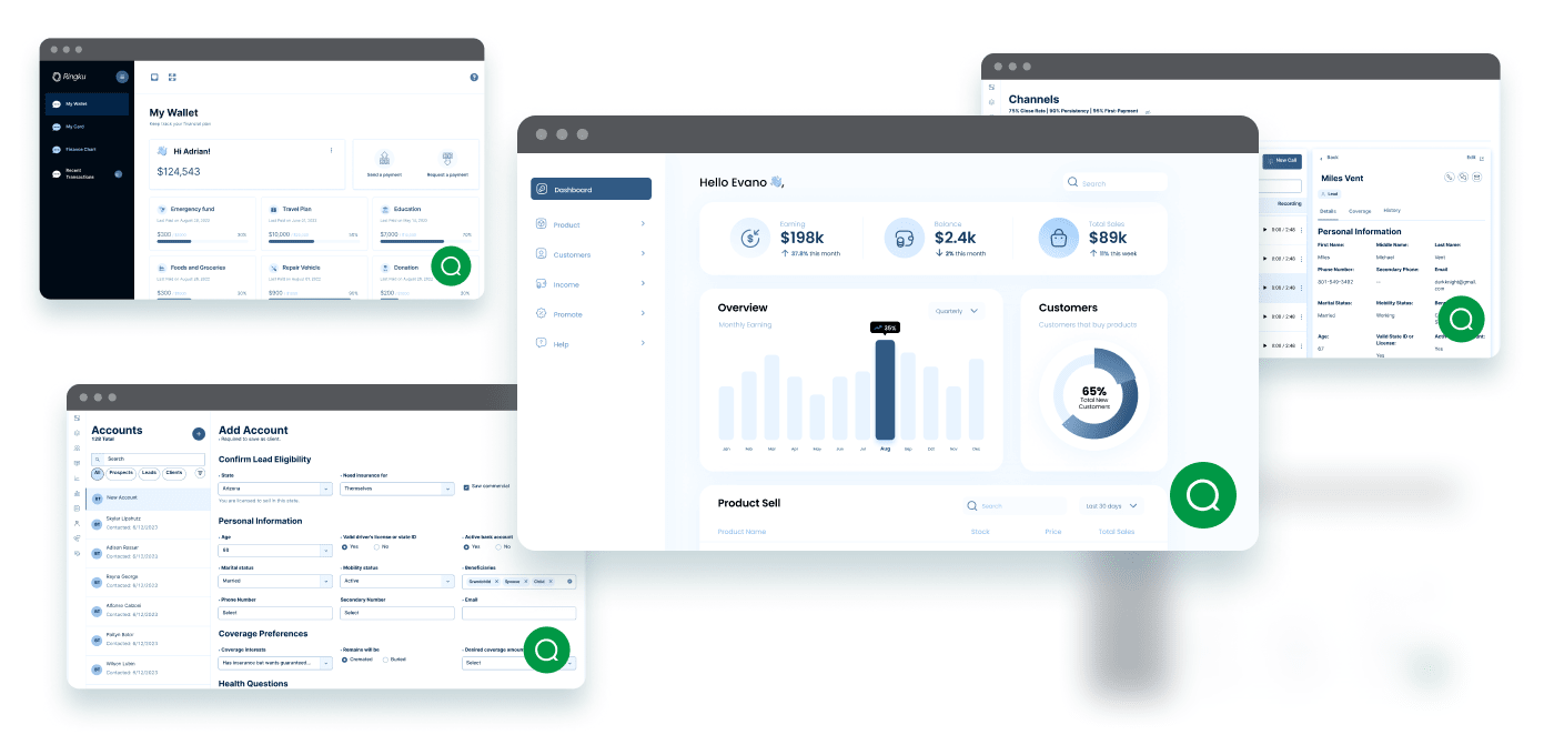 A dashboard displaying various data types, including charts, graphs, and metrics for comprehensive analysis.