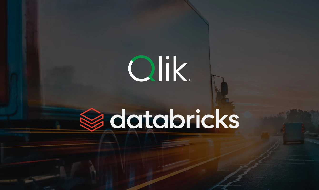 Qlik company logo with Databricks company logo