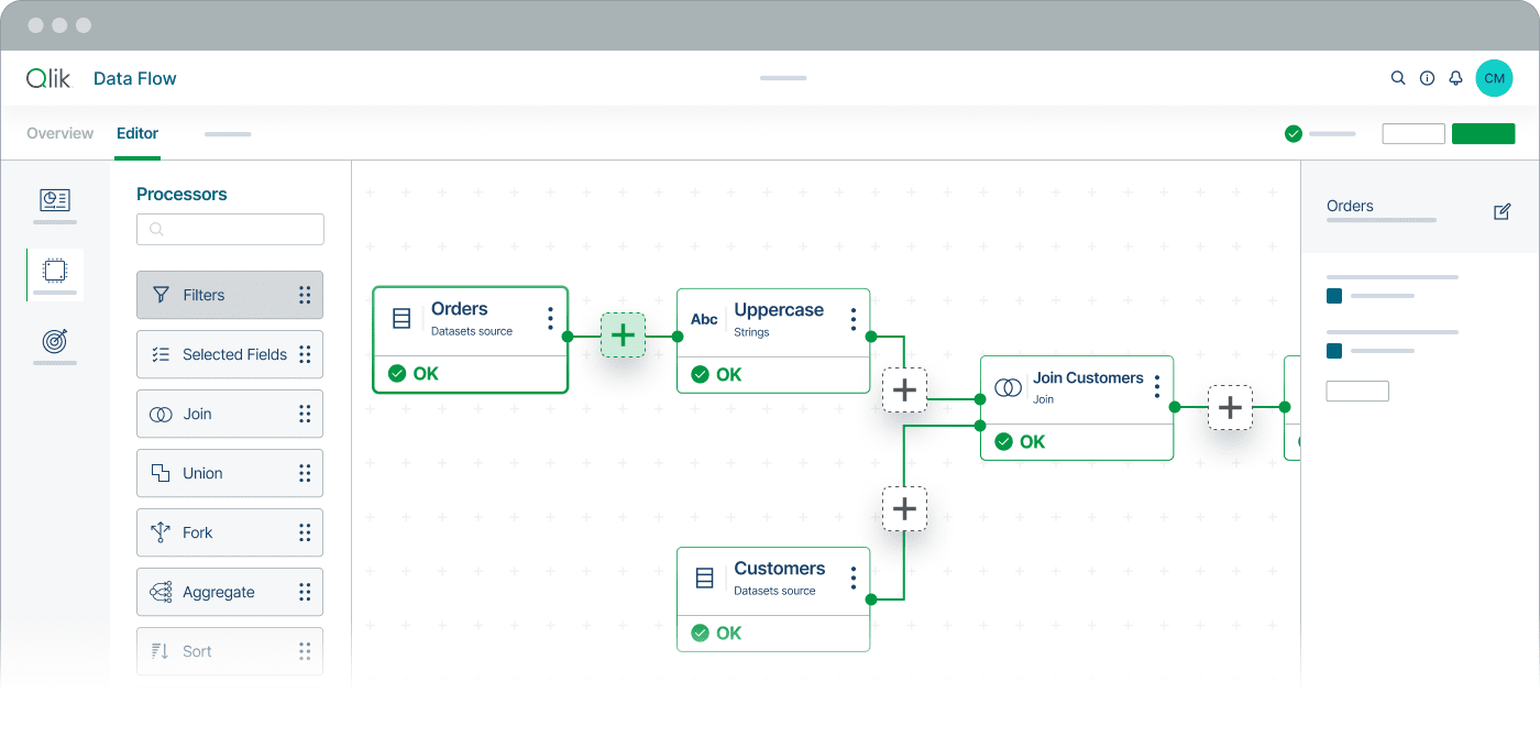 Flow diagram displayed on a screen, illustrating processes and connections in a cloud computing environment.